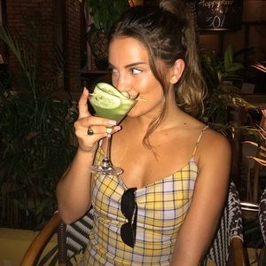 Miaou Viki dress in yellow plaid NWOT